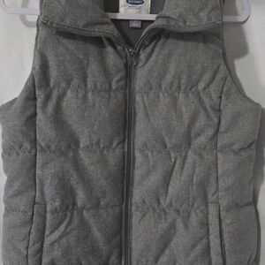 OLD NAVY Gray Quilted Vest
